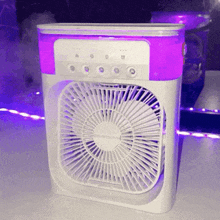 Portable Air Cooler Fan Personal, Mini Evaporative Air Conditioner with Water Spray, 7 LED Mood Light, Timer, 3 Wind Speeds for Office Bedroom
